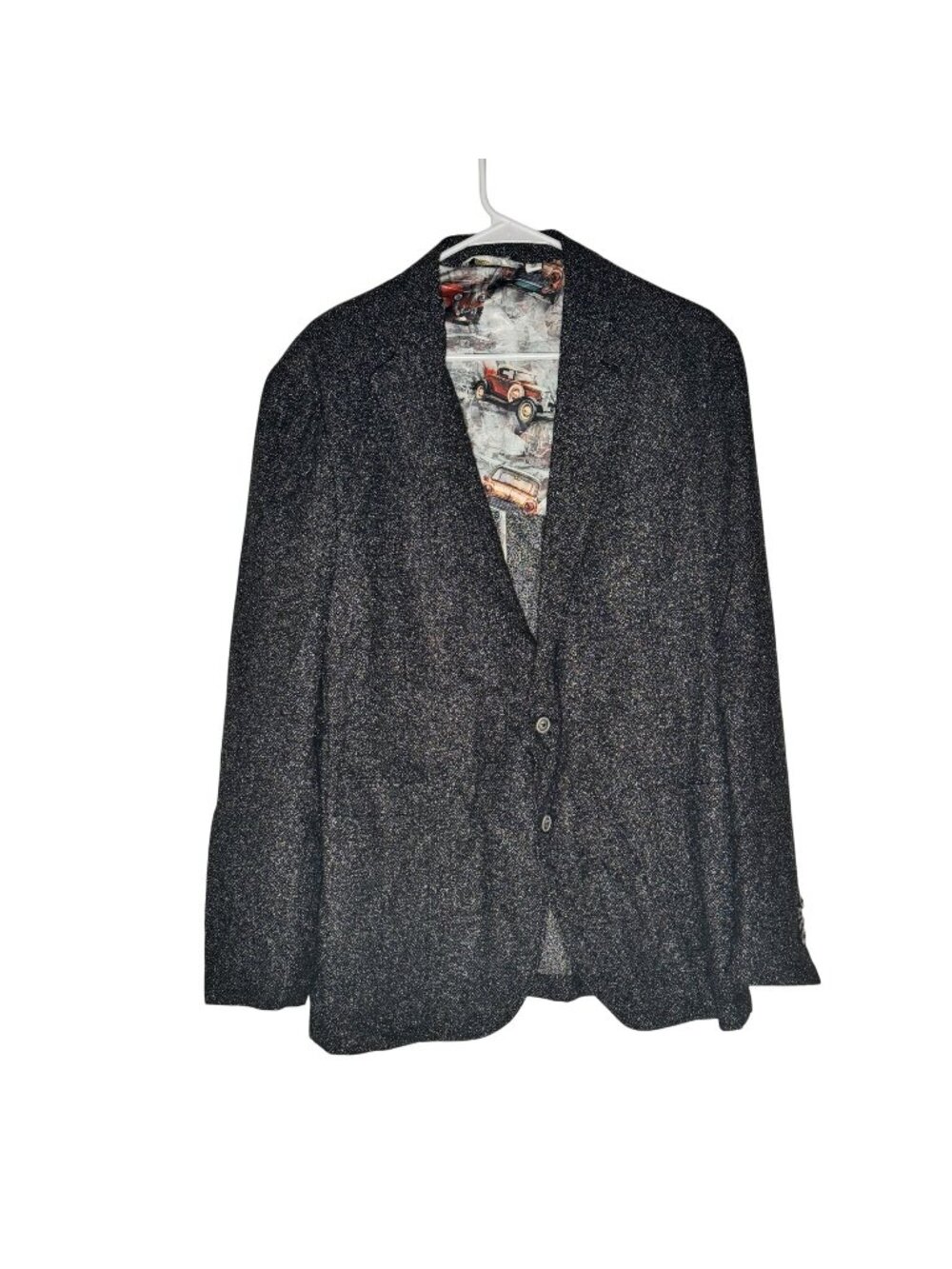 Robert Graham Gray Speckled Sport Coat Blazer Tailored Fit Size 46 NWOT
